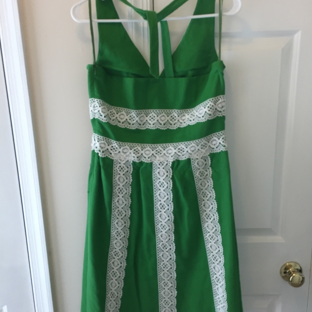 Willi Smith Green and White Backless Dress - Picture 2 of 5